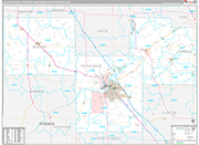 Lafayette-West Lafayette Metro Area Wall Map Premium Style
